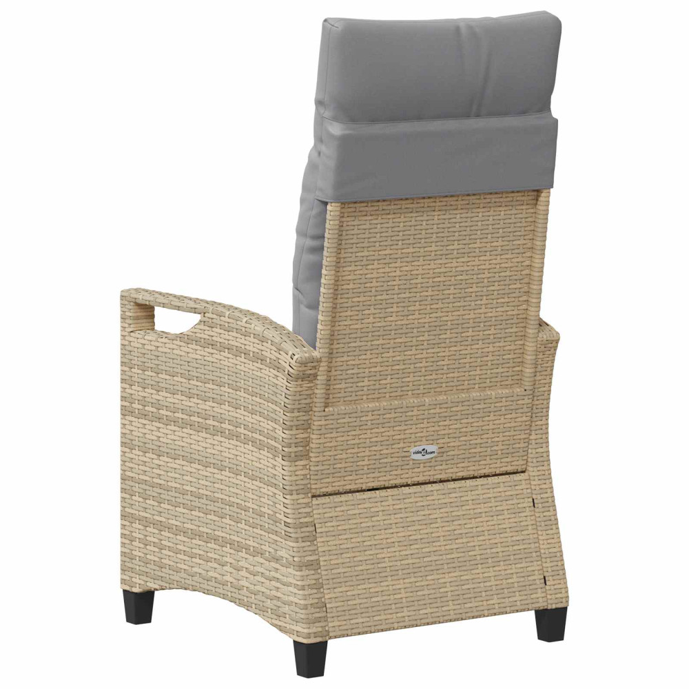 Produktbild för Trädgård Stol 2 pcs Beige och Ljusgrå 56 x 60 x 112 cm