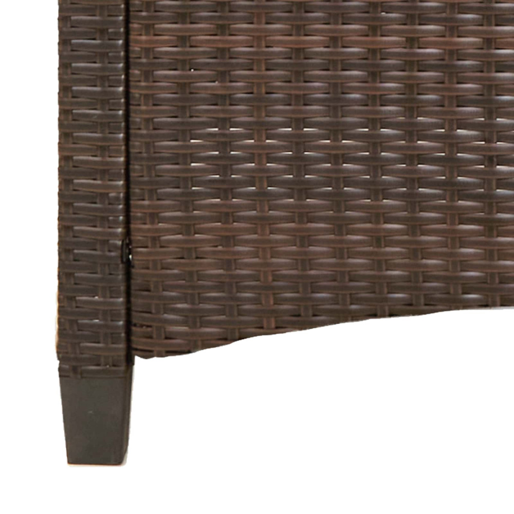 Produktbild för Trädgårdsbänk Brun och Röd 105 x 60 x 112 cm Stål och Polyester