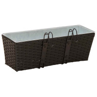 Produktbild för Räcke 2 pcs Svart 50 x 17 x 17 cm Metall