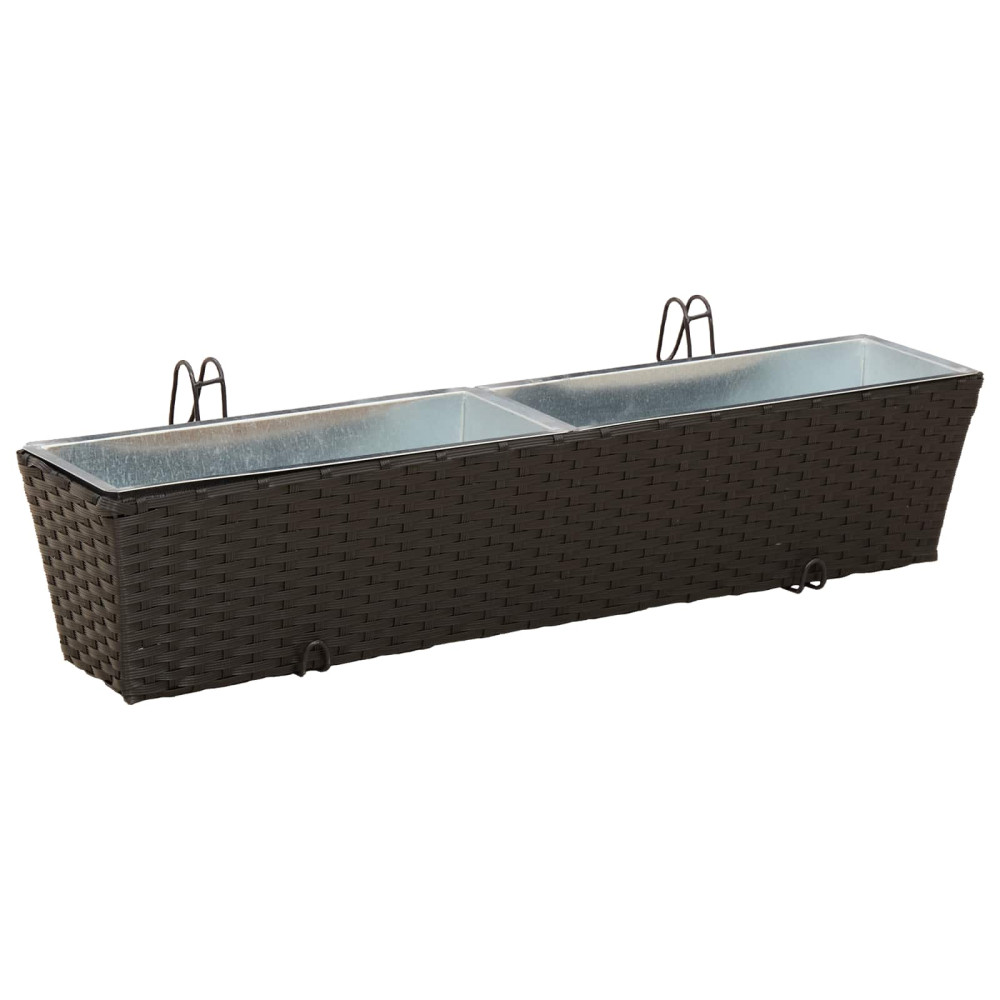 Produktbild för Räcke 2 pcs 80 x 17 x 17 cm Metall