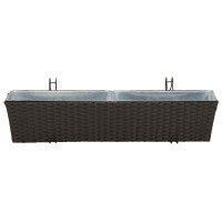 Produktbild för Räcke 2 pcs 80 x 17 x 17 cm Metall