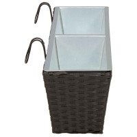 Produktbild för Räcke 2 pcs 80 x 17 x 17 cm Metall