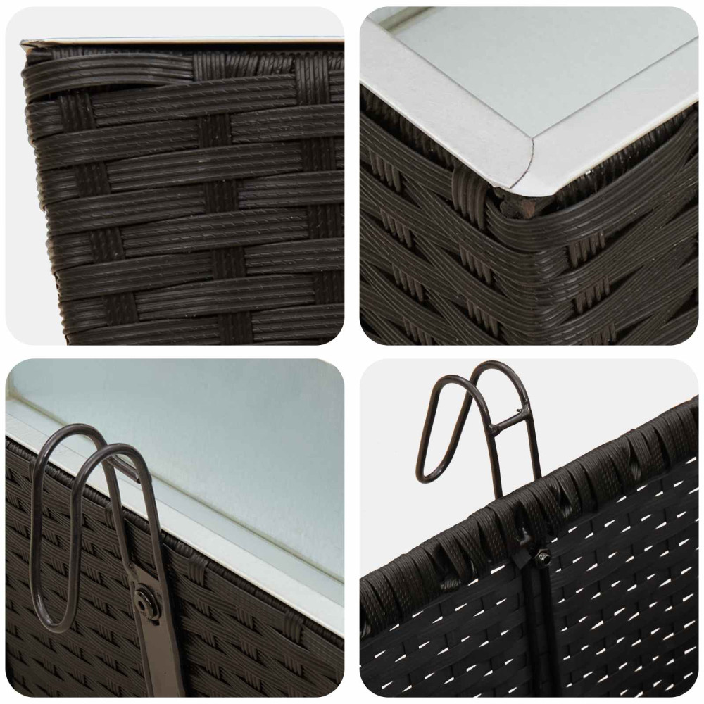 Produktbild för Räcke 2 pcs 80 x 17 x 17 cm Metall