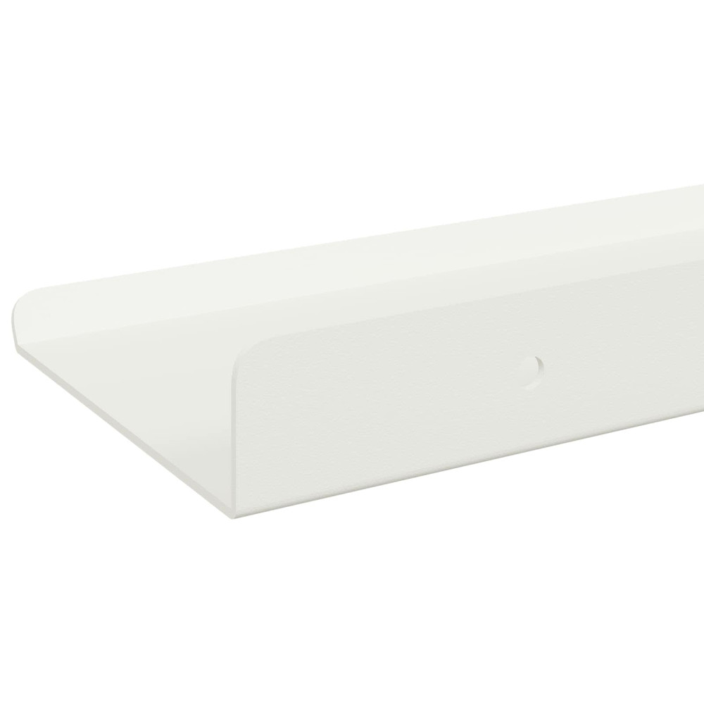 Produktbild för Flytande hylla Väggmonterad 3 pcs Vit 40 x 9 x 2,5 cm Stål