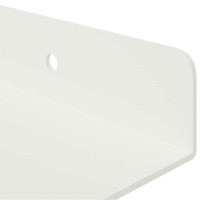 Produktbild för Flytande hylla Väggmonterad 3 pcs Vit 40 x 9 x 2,5 cm Stål
