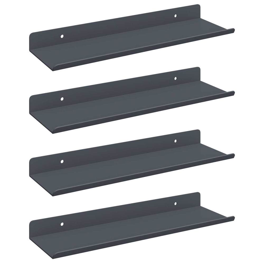 Produktbild för Flytande hylla Väggmonterad 4 pcs Antracit 30 x 9 x 2,5 cm Stål