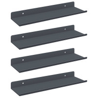 Produktbild för Flytande hylla Väggmonterad 4 pcs Antracit 30 x 9 x 2,5 cm Stål