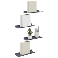 Produktbild för Flytande hylla Väggmonterad 4 pcs Antracit 30 x 9 x 2,5 cm Stål