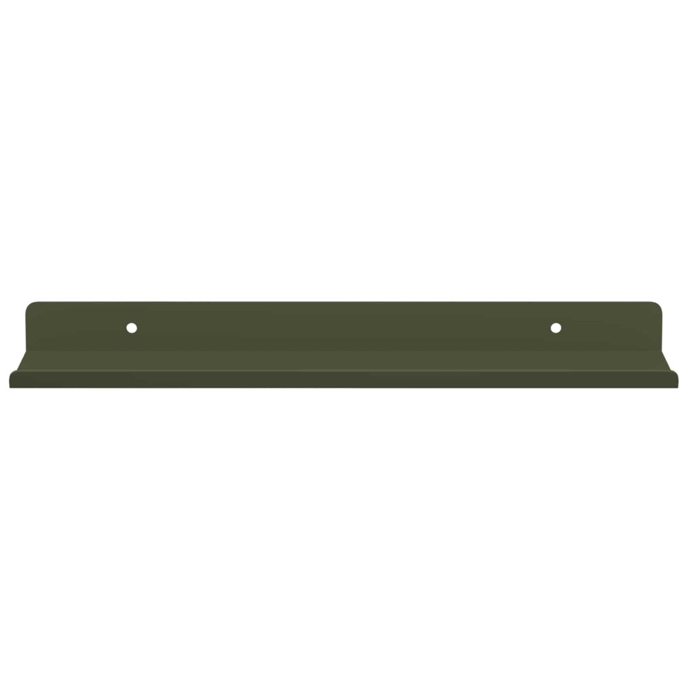 Produktbild för Flytande hylla Väggmonterad 2 pcs Olivgrön 30 x 9 x 2,5 cm Stål