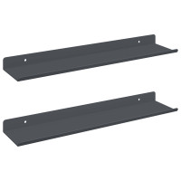 Produktbild för Flytande hylla 2 pcs Antracit 40 x 8,5 x 2,5 cm Stål