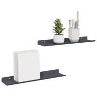 Produktbild för Flytande hylla 2 pcs Antracit 40 x 8,5 x 2,5 cm Stål