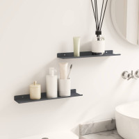 Produktbild för Flytande hylla 2 pcs Antracit 40 x 8,5 x 2,5 cm Stål