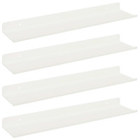 Produktbild för Flytande hylla Väggmonterad 4 pcs Vit 40 x 8,5 x 2,5 cm Stål