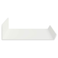 Produktbild för Flytande hylla Väggmonterad 4 pcs Vit 40 x 8,5 x 2,5 cm Stål