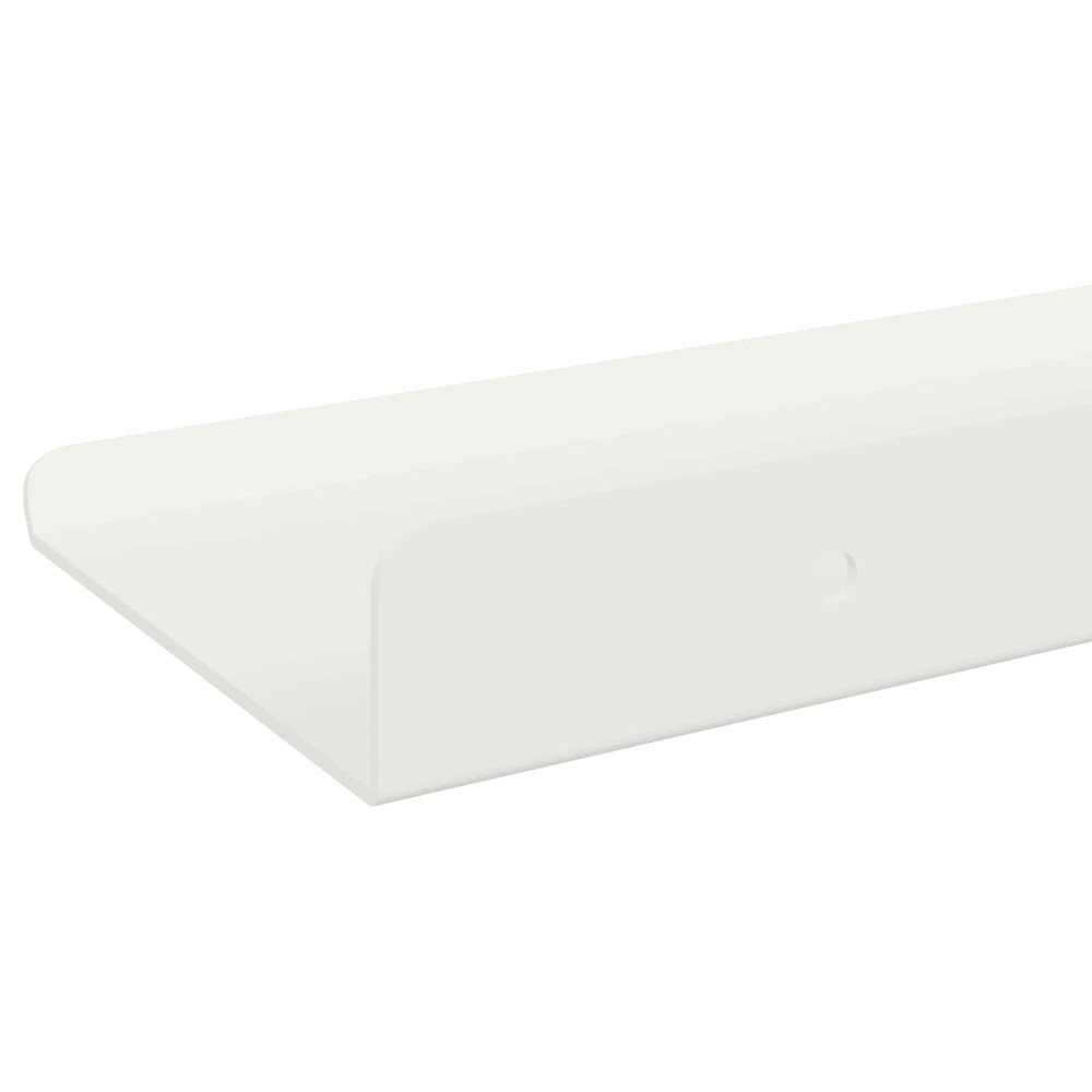 Produktbild för Flytande hylla Väggmonterad 4 pcs Vit 40 x 8,5 x 2,5 cm Stål