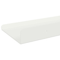 Produktbild för Flytande hylla Väggmonterad 4 pcs Vit 40 x 8,5 x 2,5 cm Stål