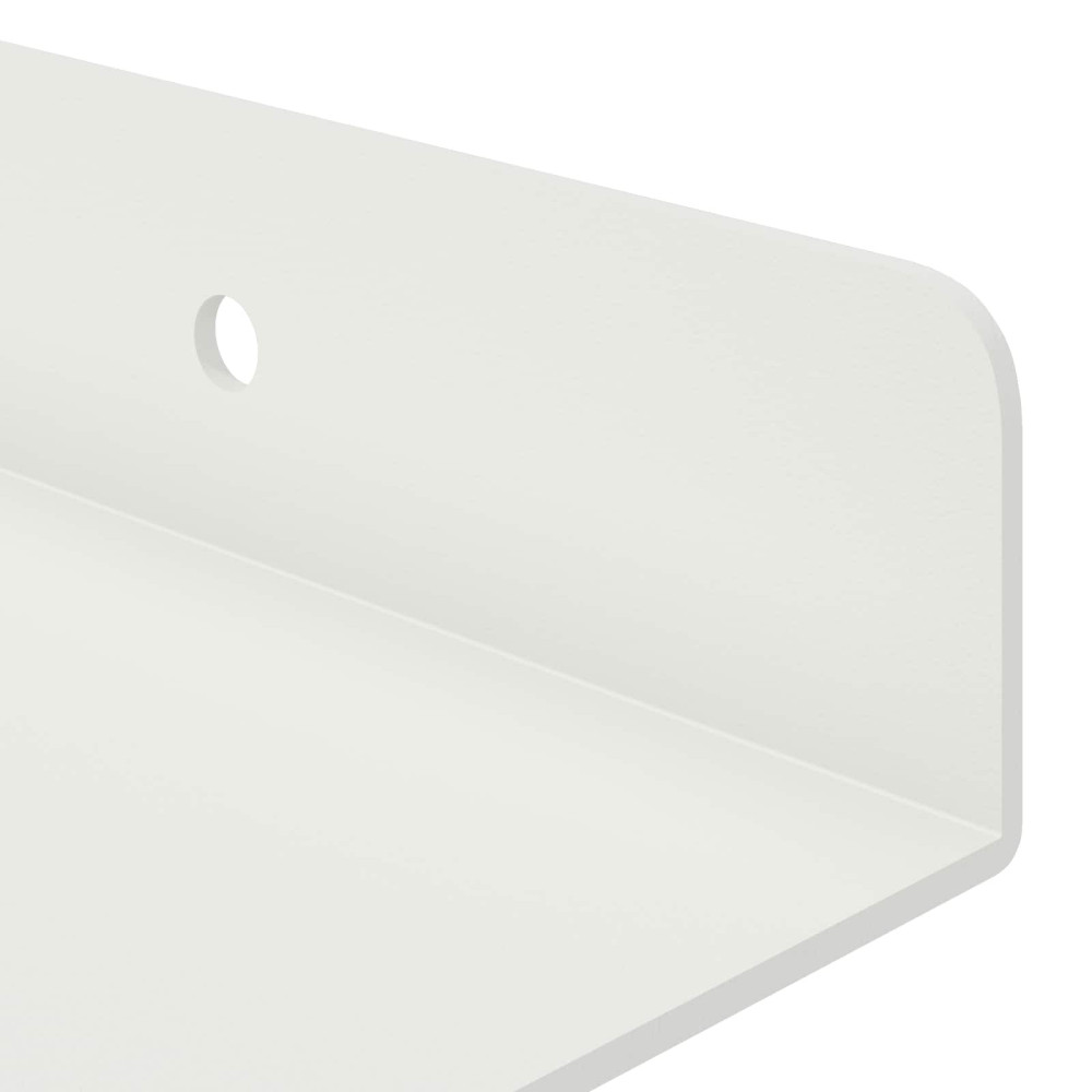 Produktbild för Flytande hylla Väggmonterad 4 pcs Vit 40 x 8,5 x 2,5 cm Stål
