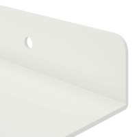 Produktbild för Flytande hylla Väggmonterad 4 pcs Vit 40 x 8,5 x 2,5 cm Stål