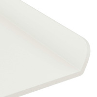 Produktbild för Flytande hylla Väggmonterad 4 pcs Vit 40 x 8,5 x 2,5 cm Stål