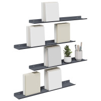 Produktbild för Flytande hylla 4 pcs Antracit 60 x 8,5 x 2,5 cm Stål
