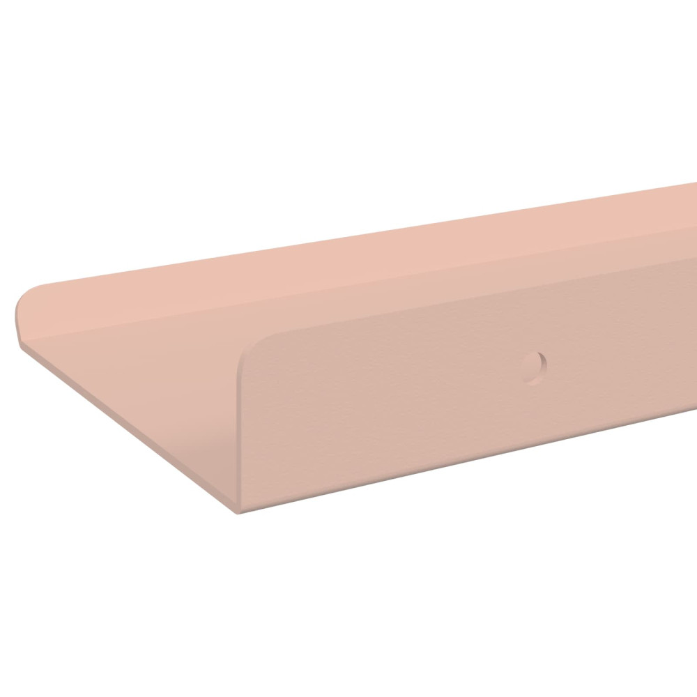 Produktbild för Flytande hylla Väggmonterad 4 pcs Rosa 80 x 9 x 2,5 cm Stål