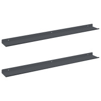 Produktbild för Flytande hylla Väggmonterad 2 pcs Antracit 80 x 9 x 2,5 cm Stål