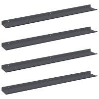 Produktbild för Flytande hylla Väggmonterad 4 pcs Antracit 80 x 9 x 2,5 cm Stål