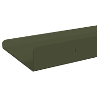Produktbild för Flytande hylla Väggmonterad 4 pcs Olivgrön 80 x 9 x 2,5 cm Stål