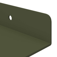 Produktbild för Flytande hylla Väggmonterad 4 pcs Olivgrön 80 x 9 x 2,5 cm Stål