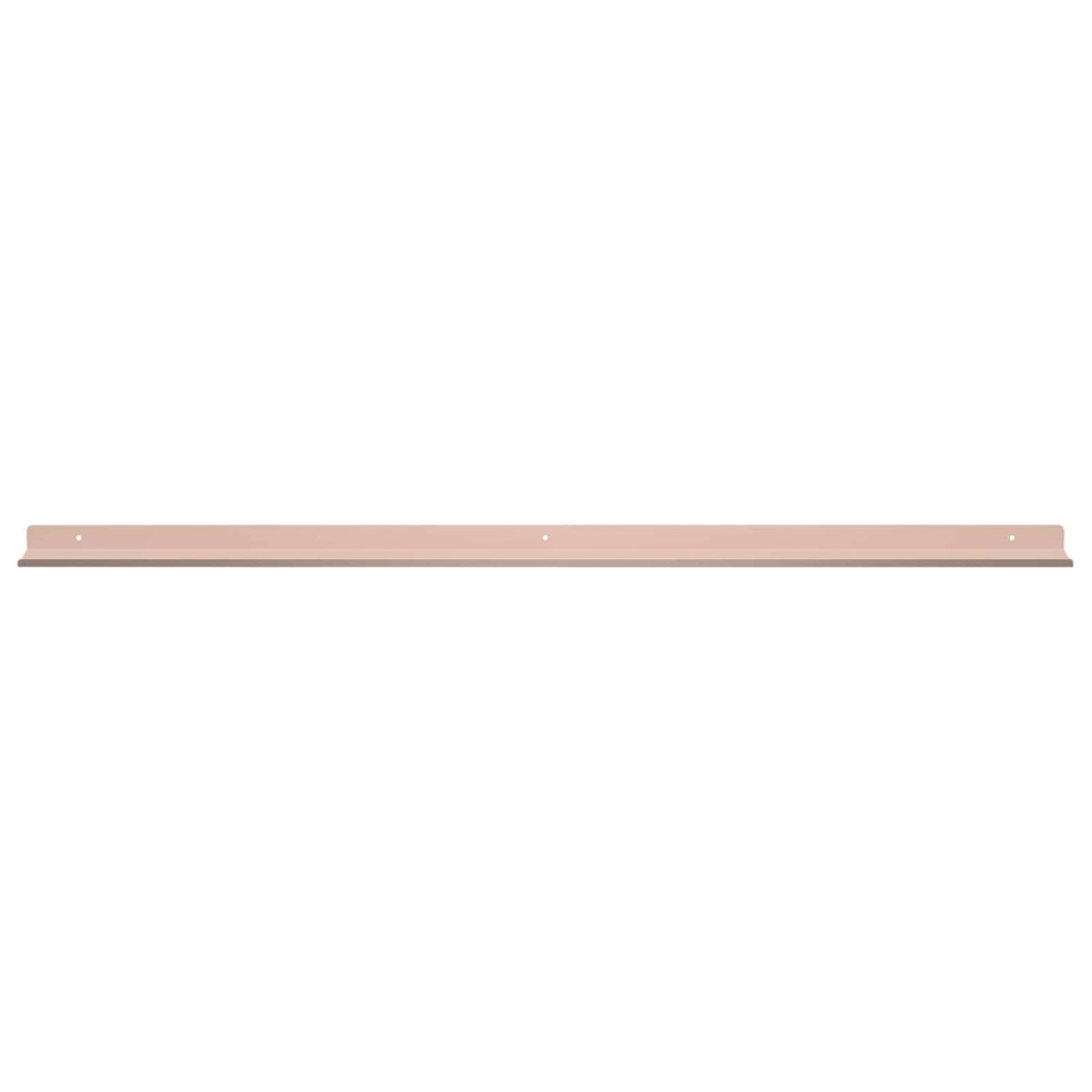 Produktbild för Flytande hylla Väggmonterad 4 pcs Rosa 100 x 9 x 2,5 cm Stål