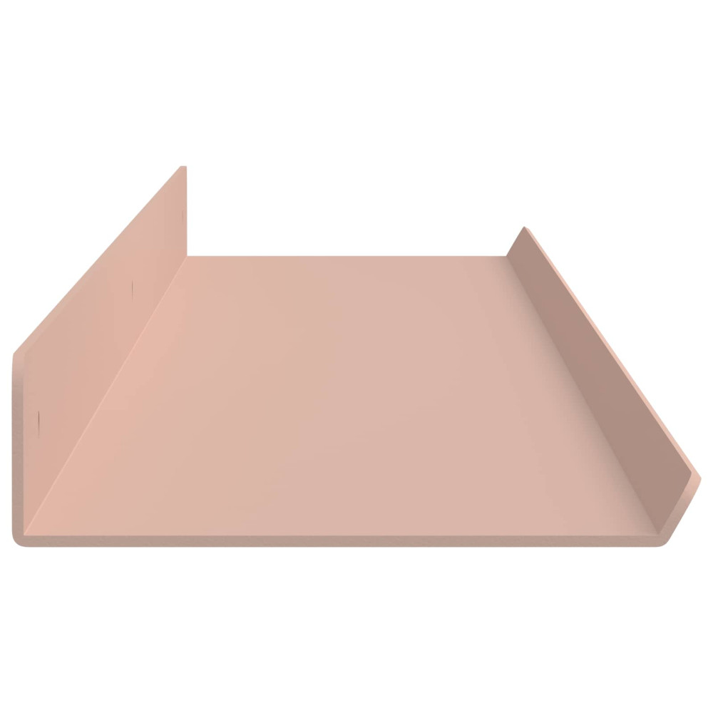 Produktbild för Flytande hylla Väggmonterad 4 pcs Rosa 100 x 9 x 2,5 cm Stål