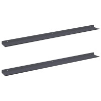 Produktbild för Flytande hylla 2 pcs Antracit 100 x 9 x 2,5 cm Stål