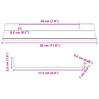 Produktbild för Flytande hylla Väggmonterad 4 pcs Rosa 30 x 18 x 2,5 cm Stål
