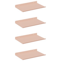 Produktbild för Flytande hylla Väggmonterad 4 pcs Rosa 30 x 18 x 2,5 cm Stål