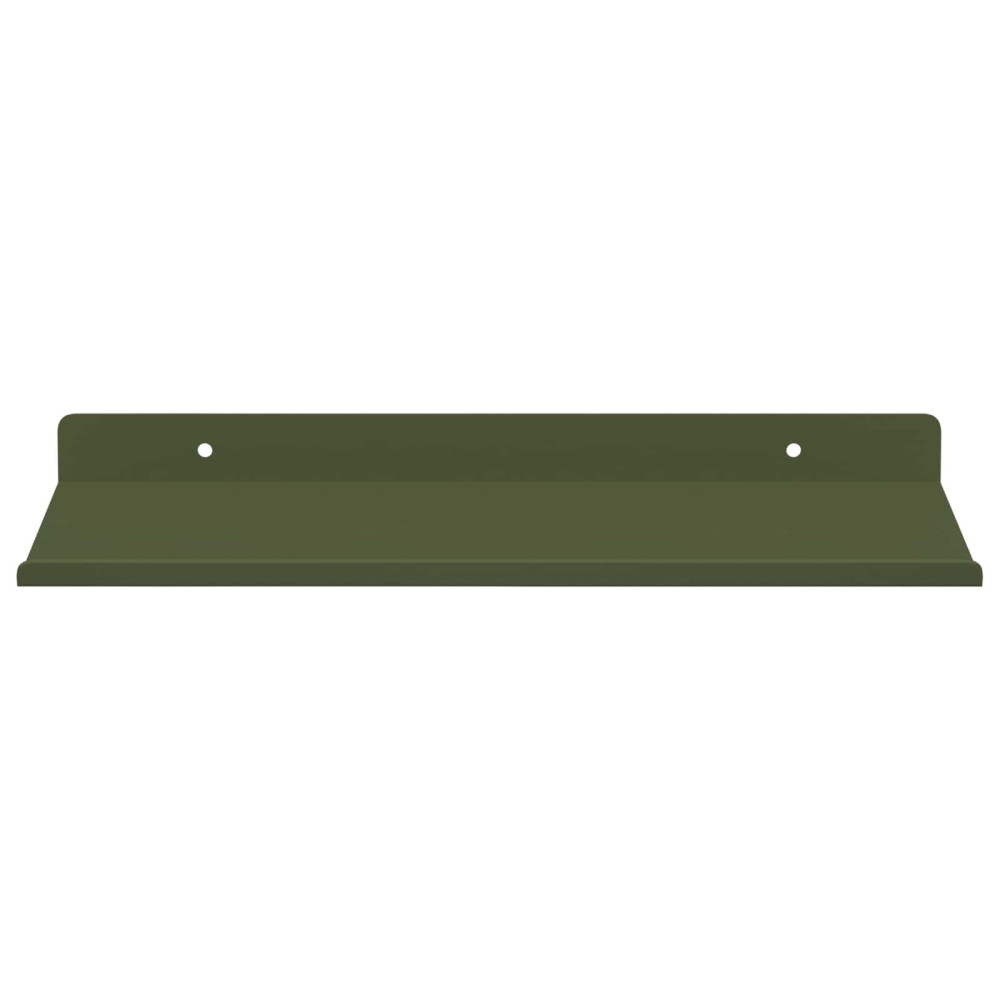 Produktbild för Flytande hylla 4 pcs Olivgrön 30 x 18 x 2,5 cm Stål