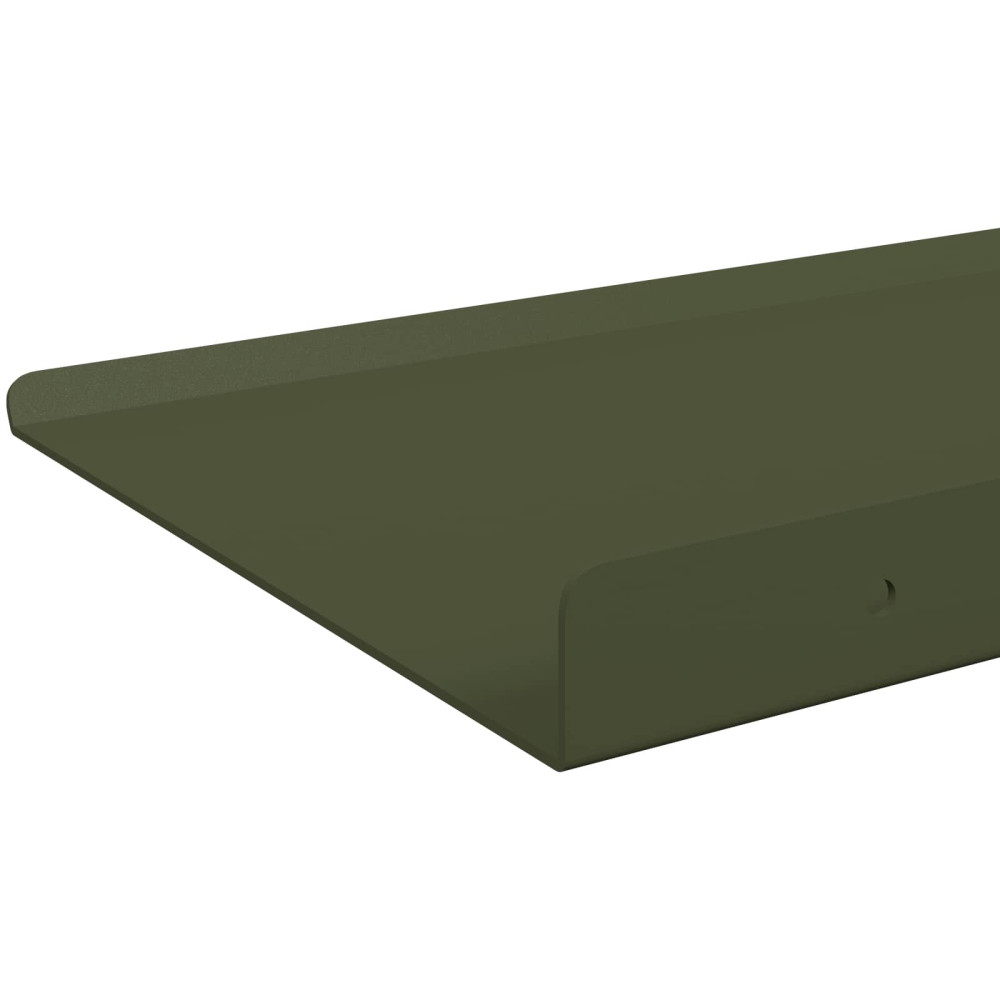 Produktbild för Flytande hylla 4 pcs Olivgrön 30 x 18 x 2,5 cm Stål