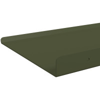 Produktbild för Flytande hylla 4 pcs Olivgrön 30 x 18 x 2,5 cm Stål