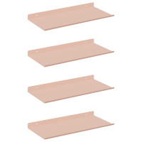 Produktbild för Flytande hylla Väggmonterad 4 pcs Rosa 40 x 18 x 2,5 cm Stål