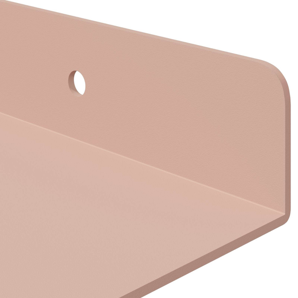 Produktbild för Flytande hylla Väggmonterad 4 pcs Rosa 40 x 18 x 2,5 cm Stål