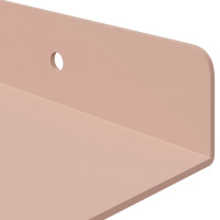 Produktbild för Flytande hylla Väggmonterad 4 pcs Rosa 40 x 18 x 2,5 cm Stål
