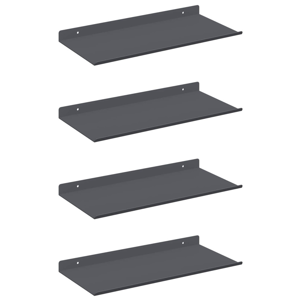 Produktbild för Flytande hylla 4 pcs Antracit 40 x 18 x 2,5 cm Stål