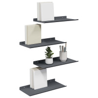 Produktbild för Flytande hylla 4 pcs Antracit 40 x 18 x 2,5 cm Stål