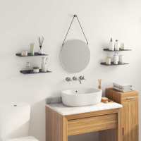 Produktbild för Flytande hylla 4 pcs Antracit 40 x 18 x 2,5 cm Stål