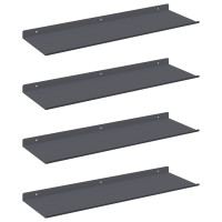 Produktbild för Flytande hylla 4 pcs Antracit 60 x 18 x 2,5 cm Stål