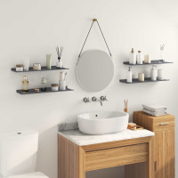 Produktbild för Flytande hylla 4 pcs Antracit 60 x 18 x 2,5 cm Stål