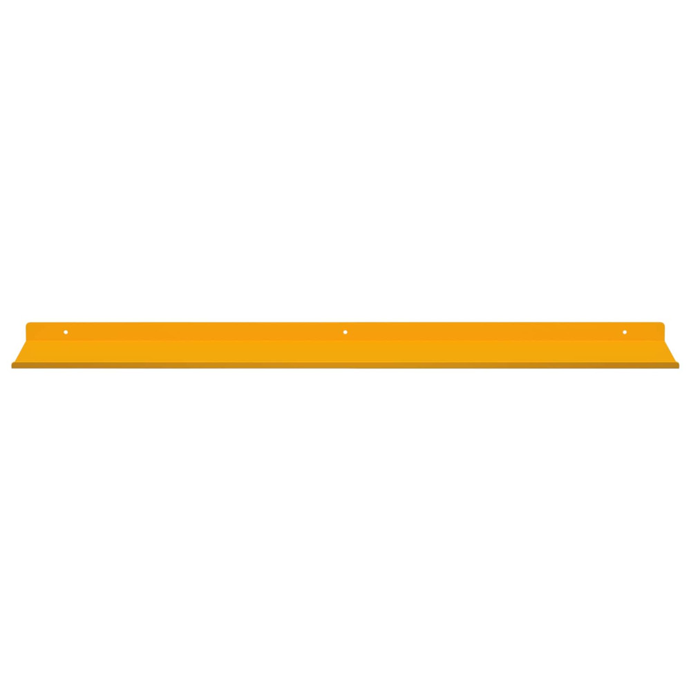 Produktbild för Flytande hylla 4 pcs Senapsgul 80 x 18 x 2,5 cm Stål