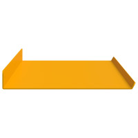 Produktbild för Flytande hylla 4 pcs Senapsgul 80 x 18 x 2,5 cm Stål