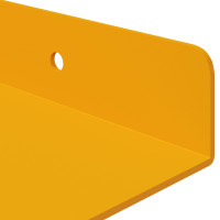 Produktbild för Flytande hylla 4 pcs Senapsgul 80 x 18 x 2,5 cm Stål