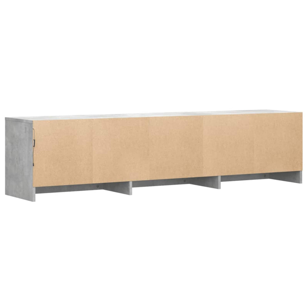 Produktbild för TV-skåp med led Betong 165 x 34 x 40 cm Konstruerat trä