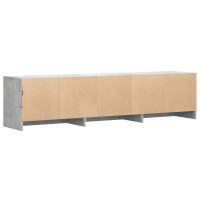 Produktbild för TV-skåp med led Betong 165 x 34 x 40 cm Konstruerat trä